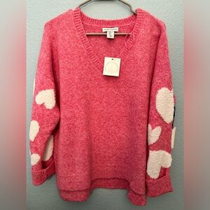 New With Tags Cupcakes and Cashmere Hearts Sweater Size XL